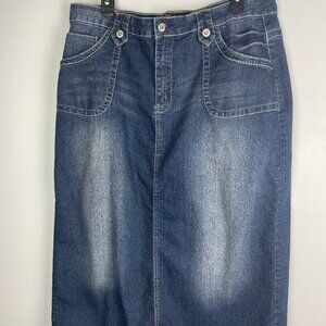 Kiss Therapy Long Denim Skirt Size 18